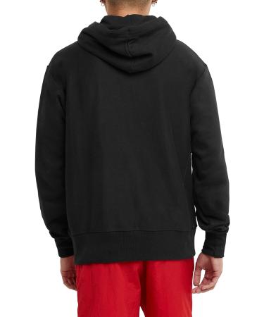 Champion Men's Reverse Weave Pullover Hoodie - C Logo Black | Best Hoodie for Men - Buy Online on SooperMarket.com