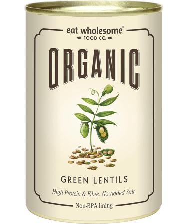 Eat Wholesome Organic Green Lentils 400g (Pack of 12) & Eat Wholesome Organic Chopped Tomatoes 400g (Pack of 12) - Buy Online on SooperMarket.com