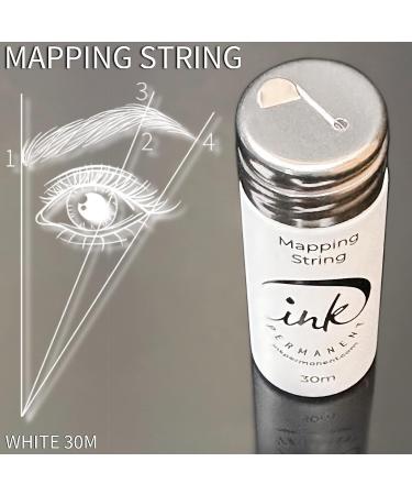 Ink Permanent White Brow Mapping String 100 Ft - Pre-Inked for Microblading & Permanent Makeup | Brow Mapping Kit - Buy Online on SooperMarket.com