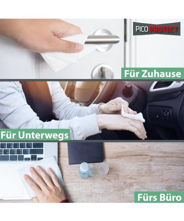 PICO Protect Disinfection Towels - 120 Alcohol-Free Sheets for Effective Cleaning | Refill Bag for Areas & Objects - Buy Online on SooperMarket.com
