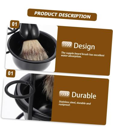 Buy 1 Set Beard Shaving Accessories - Durable Brush & Bowl for Men | Premium Shave Kit for Smooth Grooming - Buy Online on SooperMarket.com
