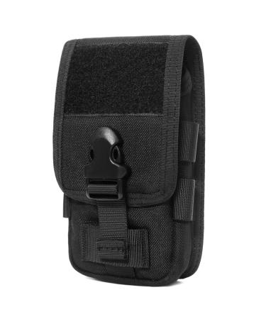 TRIWONDER Molle Small Bag Tactical Bag Multifunctional EDC Pouch Cell Phone Bag Belt Bag (Black) B - Black