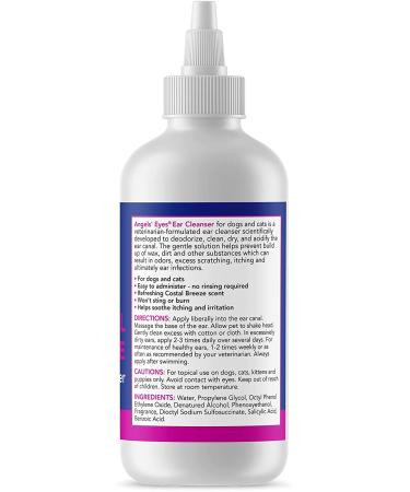 ANGELS' EYES Coastal Breeze Ear Rinse 4 oz - Cleanse and Refresh Your Pet's Ears - Buy Online on SooperMarket.com