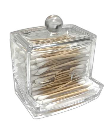 Cotton Swab Dispenser Incl. 200 Bamboo Cotton Swabs Environmentally Friendly Ear Buds Cotton Box Cleaning Swabs Sustainable
