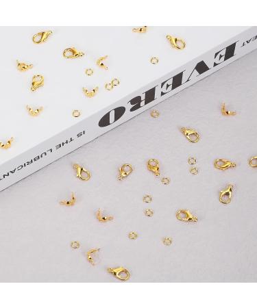450-Piece Jewelry Making Kit - Bead Tips, Jump Rings, Lobster Clasps for DIY Crafts (Gold) - Buy Online on SooperMarket.com