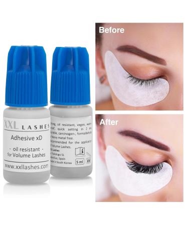 Buy Adhesive xD Oil-Resistant Eyelash Extension Glue | Waterproof Quick-Drying Vegan | 5 ml for Russian Volume & Excellent Retention - Buy Online on SooperMarket.com