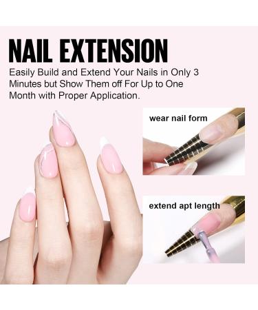 TOMICCA 5 in 1 Builder Nail Gel - 15ML Strengthening Light Pink UV Gel Polish for Hard Nails Tips & Extensions - Repair, Decoration, Easy to Shape - Buy Online on SooperMarket.com