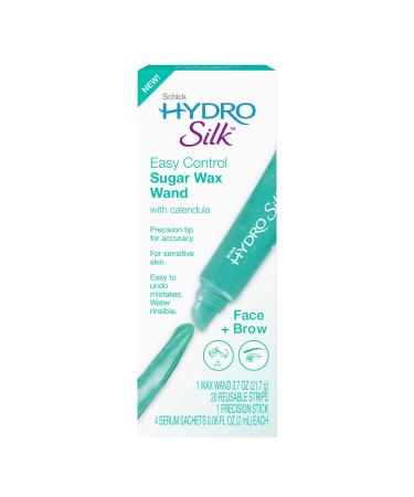 Schick Hydro Silk Sugar Wax Wand | Soft Wax, Eyebrow Wax Pen, Face Wax, Lip Wax, Hair Removal Wax, Depilatory Wax Sugar Wax Wand  Face & Brow