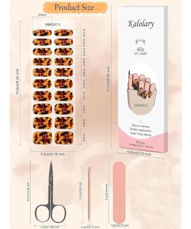 Kalolary Gel Nail Polish Strips Nail Gel Art Sticker Waterproof Full Nail Wraps Decal Sets with Scissors Nail File and Stick for Women Girls Nail Art Decor (UV/LED Lamp Required)-13 - Buy Online on SooperMarket.com