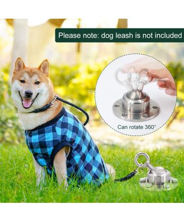 FOVERN1 360 Swivel Dog Tie Out Stake | Heavy Duty Rust Proof Dog Anchor | Cat Tether Holds 1000Lbs | Yard Camping Outdoor | Silver - Buy Online on SooperMarket.com