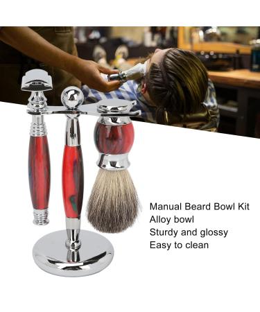 Luxury Retro Bortet Partial Shaving Set for Men - Stainless Steel Razor Brush Soap & Bowl - Premium Wet Shaving Experience - Buy Online on SooperMarket.com