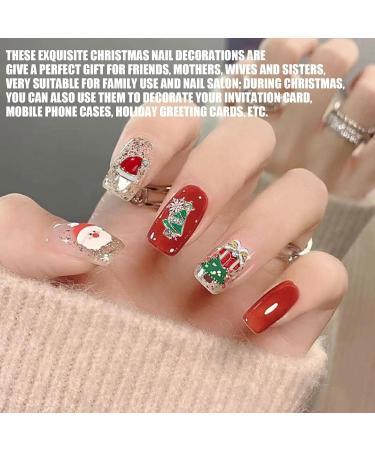 3D Christmas Nail Art Charms 28 Pcs - Metal Nail Studs, Rhinestones & Gems for DIY Nail Decorations - Multi-Colored A - Buy Online on SooperMarket.com