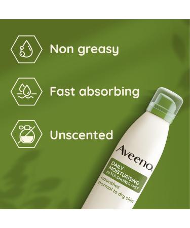 Aveeno Daily Moisturising After-Shower Mist - Sensitive Skin - Non-Greasy Formula - 48h Moisture Lock - 200ml - Buy Online on SooperMarket.com