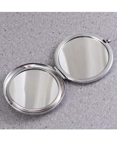 Lurrose Travel Wallet Bling Compact Mirror Round Folding Mirror Double- sided Cosmetic Mirror Portable Pocket Mirror Rhinestone Mirror for Travel and Home Use (Colorful White) Travel Mirror - Buy Online on SooperMarket.com