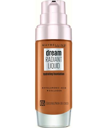 Maybelline New York Make Up Dream Radiant Liquid Make-Up Liquid Foundation No. 65 Coconut 30 ml No. 65 Coconut 1 piece (1 Pack)