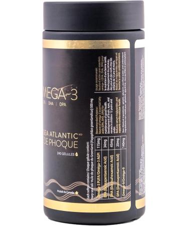 Easy to Swallow Harp Seal Oil Omega-3-6-9 by Nova Sea Atlantic | Made in Canada | Rich Source of EPA DHA & DPA for Good Health | 100% Natural Chemical-Free Non-GMO | 250mg - 120 Softgels 120 count (Pack of 1) - Buy Online on SooperMarket.com