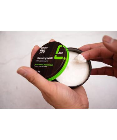 Every Man Jack Men's Hair Styling Thickening Paste Twin Pack - Medium Hold Matte Finish - Fragrance Free - 3.4oz x 2 - Buy Online on SooperMarket.com