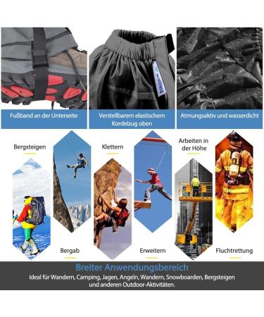 Waterproof Tyuodna Gaiters for Hiking Running & Outdoor Activities - Breathable Leg Gaiters for Men & Women - One Size Black - Buy Online on SooperMarket.com