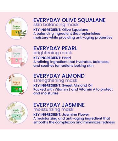 Set of 8 Hydrating Korean Sheet Masks - Revitalizing, Purifying, Illuminating, Anti-Aging, Safe for Sensitive Skin - 0.81 Fl Oz (Pack of 8) - Buy Online on SooperMarket.com