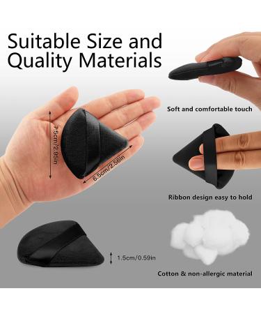 2 Pcs EVAOUXIU Triangle Powder Puff for Face Powder - Soft Plush Setting & Foundation Blender Sponge in Black - Buy Online on SooperMarket.com