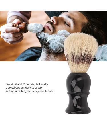 Shaving Brush for Men - Portable Black Curved Handle | Perfect for Travel & Home Salon | Beard Cleaning Brush - Buy Online on SooperMarket.com