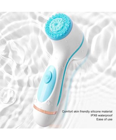 Face Wash Electric Cleaner Rechargeable with Multi Effect Skin Care Counter Rotating Head for Deep Cleansing and Vibration Beating Function 3 Brush Heads for Skin Exfoliating - Buy Online on SooperMarket.com