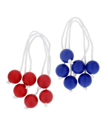 Get Out! Ladder Toss Replacement Bola Strands 6 Pack, 3 Blue 3 Red, Ladder Toss for Backyard Games (Includes 6 Bolas)