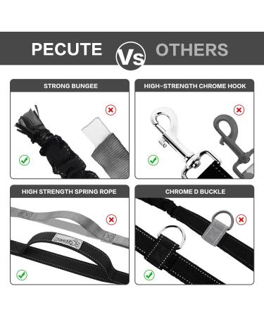 Pecute Jogging Leash for Dogs - Elastic Running Leash with Belly Belt for Large & Medium Dogs Supports Up to 110kg Convenient Belt Bag - Ideal for Jogging & Running - Buy Online on SooperMarket.com