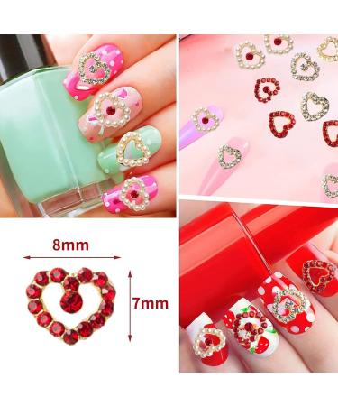 RUNRAYAY 30Pcs Colorful Love Nail Rhinestones Charms 3D Shiny Heart Shape Nail Art Alloy Diamond Crystal Nail Ornament Gems for Girls Valentine'S Day DIY Crafts Decoration Supplies (6 Styles) - Buy Online on SooperMarket.com