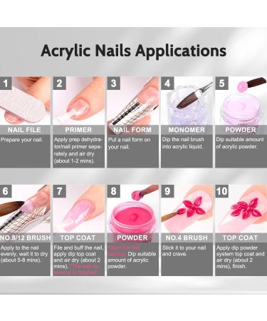 Lavender Violets 120g Clear Acrylic Dip Powder - 4oz Large Nail Kit | 3D French Nail Art, Starter Manicure, Strengthening for Beginners - No Lamp Needed | L001 - Buy Online on SooperMarket.com