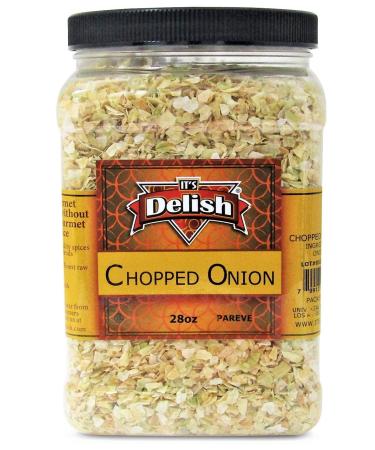 Dried Chopped Onion by Its Delish - Premium 28 Oz Jumbo Jar | All Natural & Preservative-Free | Certified Kosher - Buy Online on SooperMarket.com