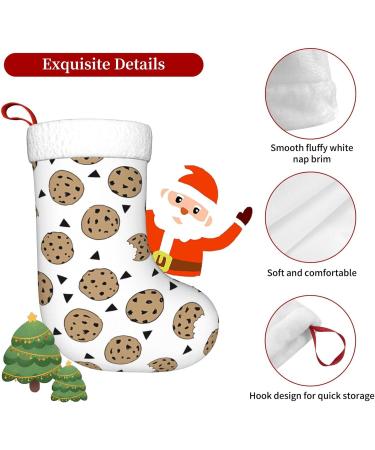 YYHHAOFA Cookies Food Chocolate Chip Biscuits Prints Christmas Decorative Stockings : Soft Light and Tactile Suitable for Christmas Halloween - Buy Online on SooperMarket.com
