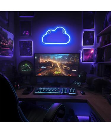 Xiyunte LED Neon Cloud Sign | Battery/USB Operated Wall Decoration | Blue Neon Light for Home & Office - Buy Online on SooperMarket.com