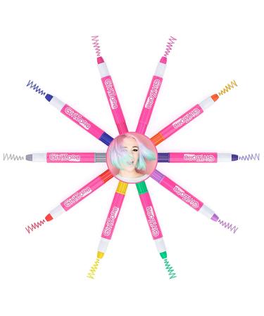 GirlZone Hair Chalk Set - 10 Piece Temporary Hair Color for Girls Ages 8-12 | Birthday Gift for 7-11 Year Olds - Buy Online on SooperMarket.com