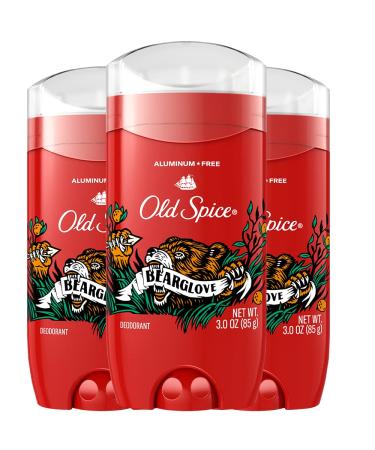 Old Spice Aluminum Free Deodorant for Men Bearglove 48 Hr. Protection 255 g Total (Pack of 3) Citrus 85 g (Pack of 3)