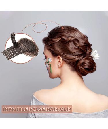 Invisible Fluffy Hair Pad Sponge Clip Set for Women - Brown - Buy Online on SooperMarket.com