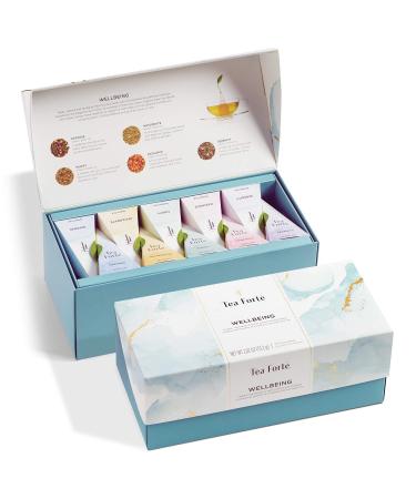 Tea Forte Wellbeing | Box 20 pyramid infusions | Selection of 5 teas and infusions | Wellbeing Wellness
