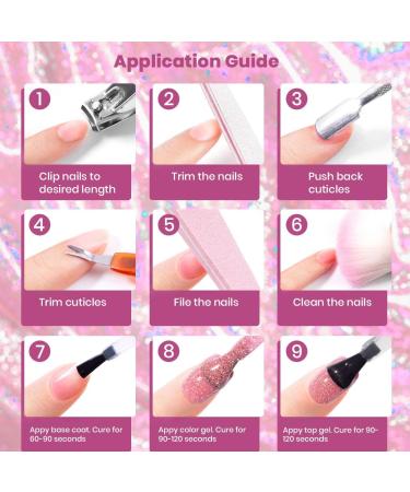 RARJSM Silver Glitter Gel Nail Polish Sparkle Nail Gel Varnish Requires Drying Under UV LED Lamp for Women Spring Summer Nail UV Beauty Art Design Salon DIY Home 1Piece 7.5ML - Buy Online on SooperMarket.com