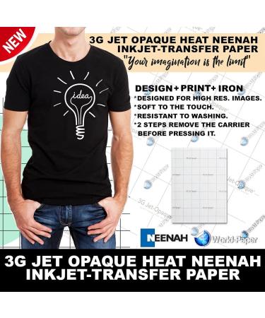 NEENAH 3G JET-OPAQUE HEAT TRANSFER PAPER 8.5 X 11 50 PACK