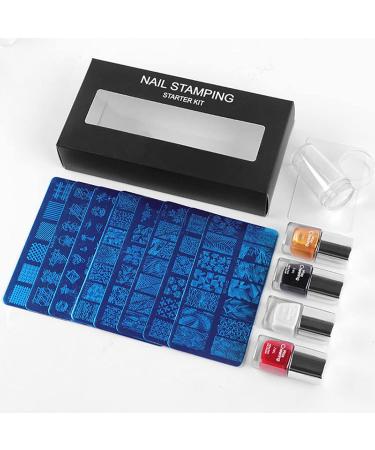 Wirlsweal Nail Art Template Set - DIY Steel Stamp Plate Kit for Nail Salon Decorations - Buy Online on SooperMarket.com