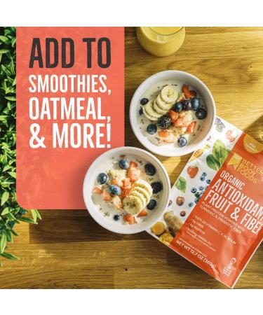 BetterBody Foods Organic Antioxidant Fruit & Fiber Superfood Blend - 12.7 oz Powder - Buy Online on SooperMarket.com
