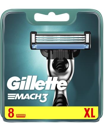 Buy Gillette Mach3 Razor Blades for Men - Pack of 8 Refills | International Shipping Available - Buy Online on SooperMarket.com