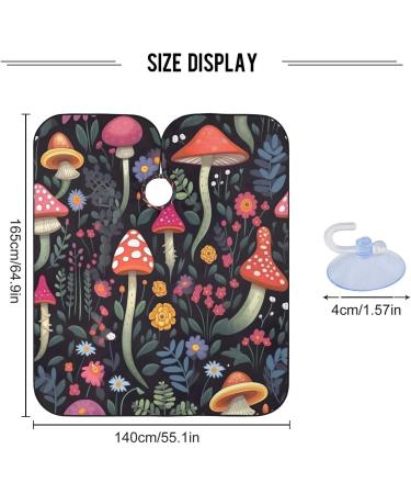 Kigai Mushroom Flower Barber Cape - Professional Waterproof Hair Cutting Cape for Men & Women | Adjustable Snap Closure Hairdressing Cape - Buy Online on SooperMarket.com