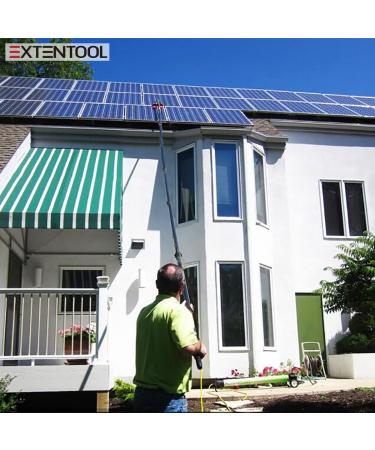 12Ft-36Ft Photovoltaic Panel Cleaning Brush Window Cleaning Pole Water Fed Brush Extension Pole Roof Glass Cleaning Brush Commercial Cleaning Tools/20Ft 35cm Brush Head 6M/21FT - Buy Online on SooperMarket.com