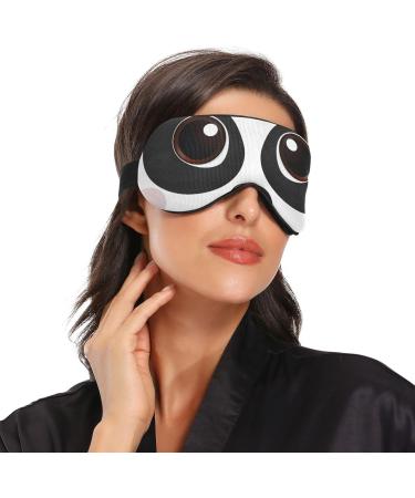 Haskirky Light Blocking Eye Mask for Deep Sleep - Breathable & Adjustable for Men and Women - Perfect for Travel, Yoga, Meditation - Panda Big Eyes Design - Buy Online on SooperMarket.com