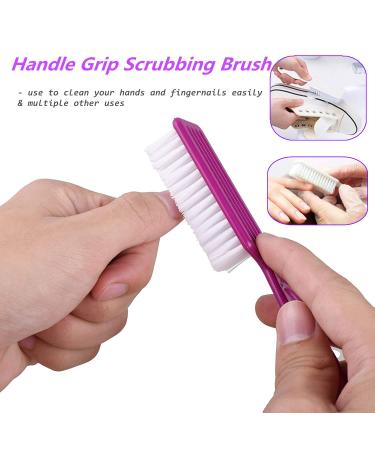 6 Pcs Handle Grip Nail Brush - Nail Cleaning Brushes for Toes and Fingernail - Buy Online on SooperMarket.com