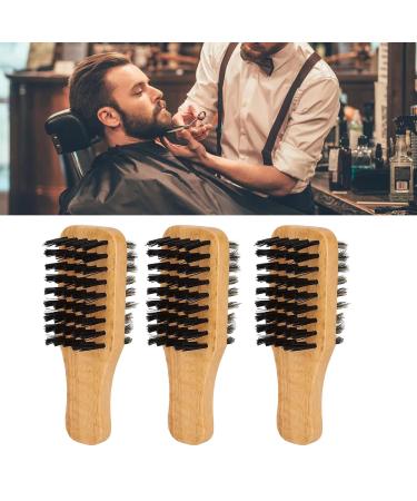 3-Part Wood Beard Brush | Double-Sided Soft & Hard Bristles for Grooming & Styling - Essential for Home & Salon - Buy Online on SooperMarket.com