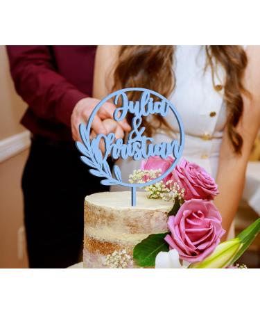 Personalized Cake Topper - Custom Natural Birch Multiplex Decoration for Celebrations - Buy Online on SooperMarket.com