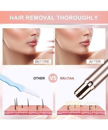 Women's Facial Hair Remover - Painless Portable Shaver for Lip & Chin | USB Rechargeable - Buy Online on SooperMarket.com