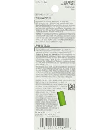 Maybelline New York Define-A-Brow Eyebrow Pencil 644 Light Brown - 0.0010 oz - 1 Count - Buy Online on SooperMarket.com